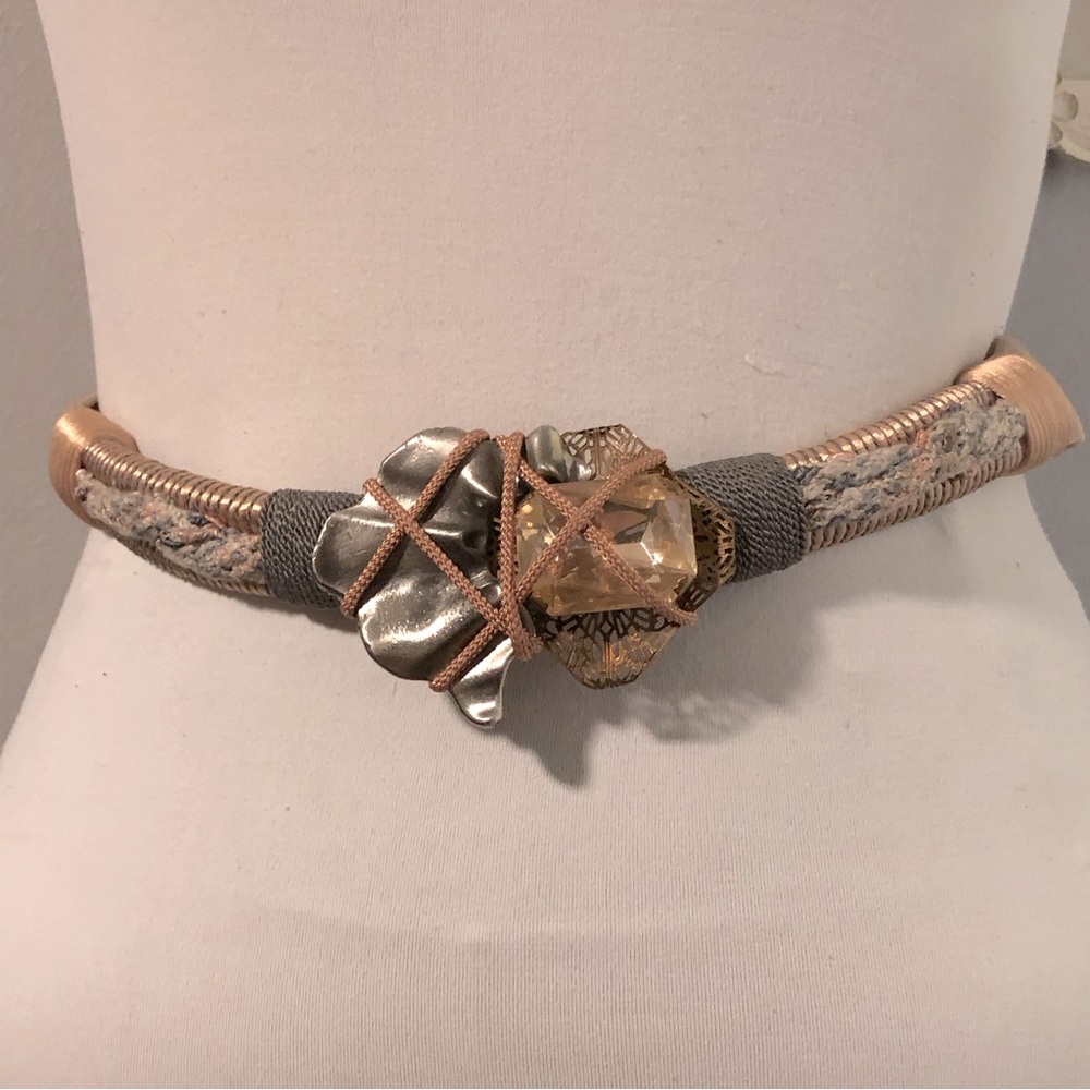 Vintage 80s Carolyn Tanner Designs Art to Wear Belt